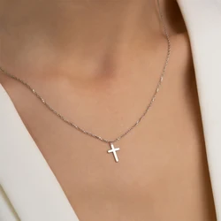 Personalized Cross Necklace, Fashionable And Simple Gold And Silver Cross Pendant, Women's Jewelry Commemorative Gift