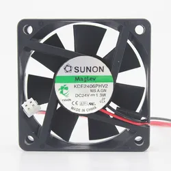 1pcs KDE2406PHV2 6015 60mm DC 24V 1.3W maglev IPC axial cooling fan for SUNON
