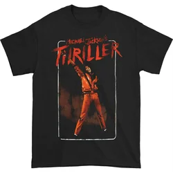 Vintage Michael Jackson Video Poster MJ Thriller T-Shirt 100% Cotton O-Neck Summer Short Sleeve Casual Mens T-shirt Size S-3XL