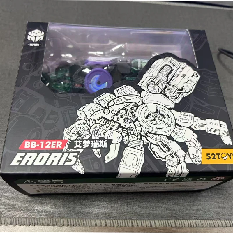 

In Stock 52TOYS Transformation BEASTBOX SeriesBlack Spider Fidget Spinner BB12ER BB-12ER ERORIS Action Figures Toys Gift