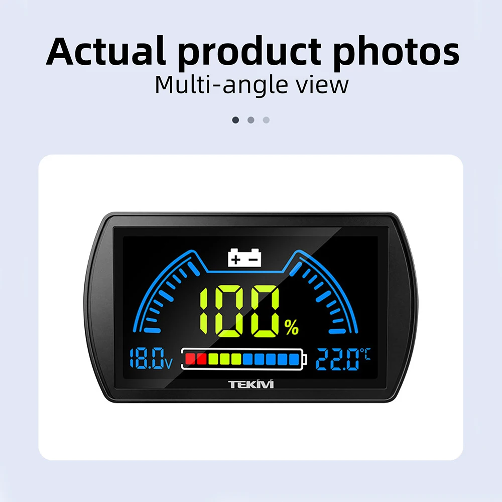 DC 7-100V LCD Digital-Voltmeter Fahrzeug-Energieanzeige mit Temperatursensor – Detail 8
