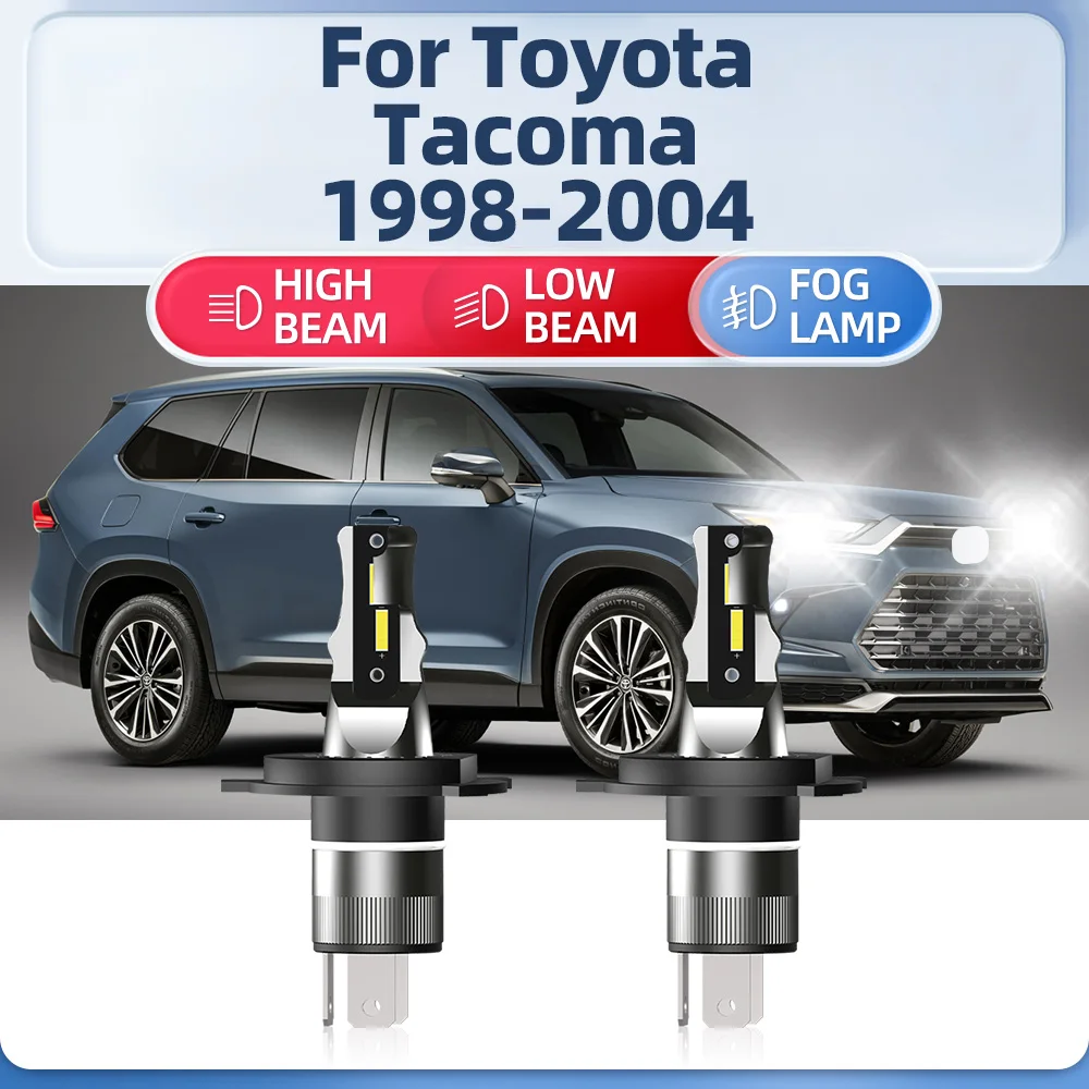 120W Turbo LED Headlight Bulbs 200000LM Car Head Lamps 12V Plug And Play For Toyota Tacoma 1998 1999 2000 2001 2002 2003 2004