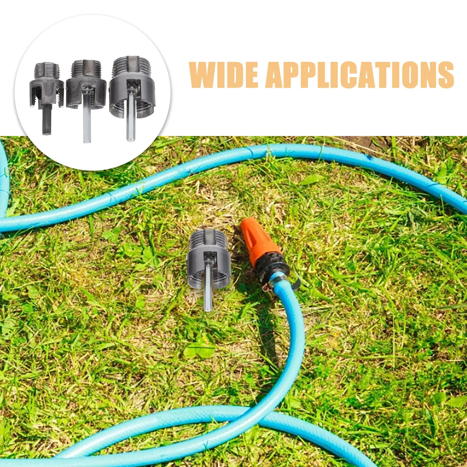 3Pcs Pipe Threader Tool Kit Electric Drill Compatible Threading Tool for PVC Metal Pipes Includes Internal External Thread