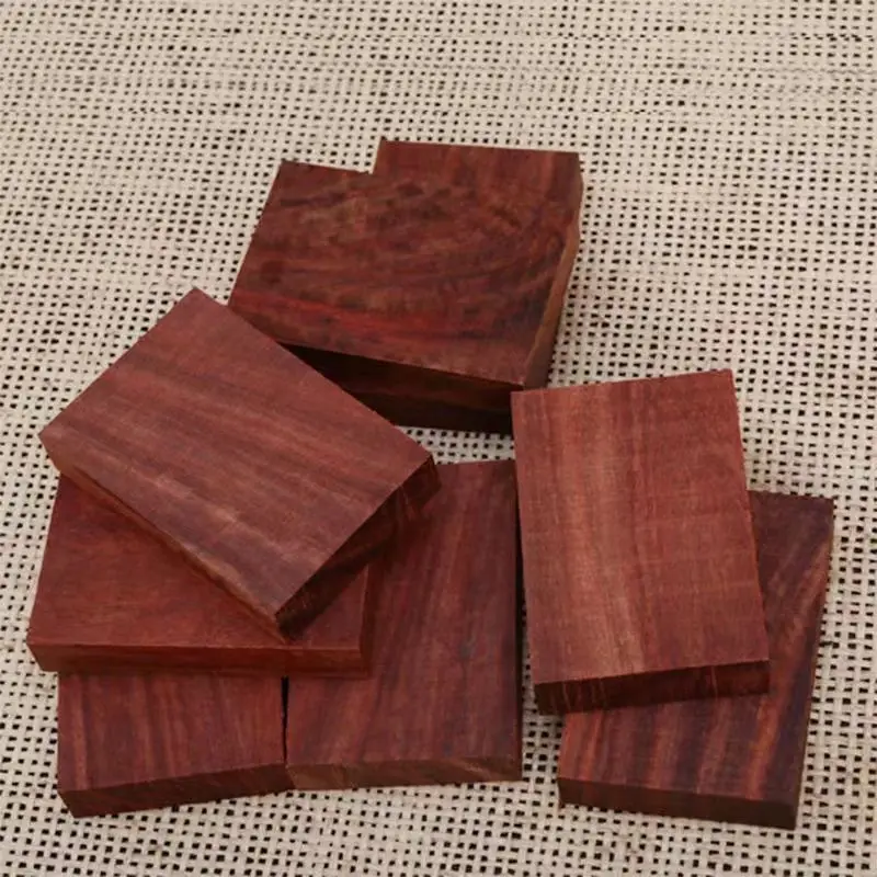 6x4x1cm Purple Sandalwood Blank Wood Plaque Peace Donut Pendant Raw Timber for DIY Hand‑Carving Craft Wood Material