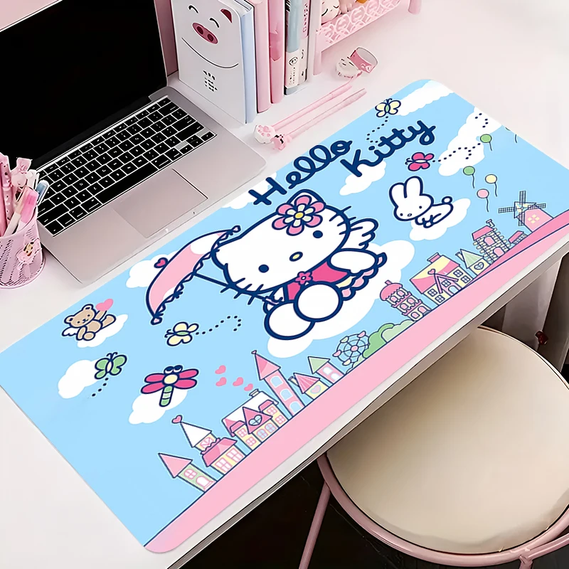 

Large Mouse Mats XXL Cartoon Mousepad H-hello K-kitty Large Anime Gaming Accessories Pad Kawaii Carpet Cabinet Keyboard Deskmat