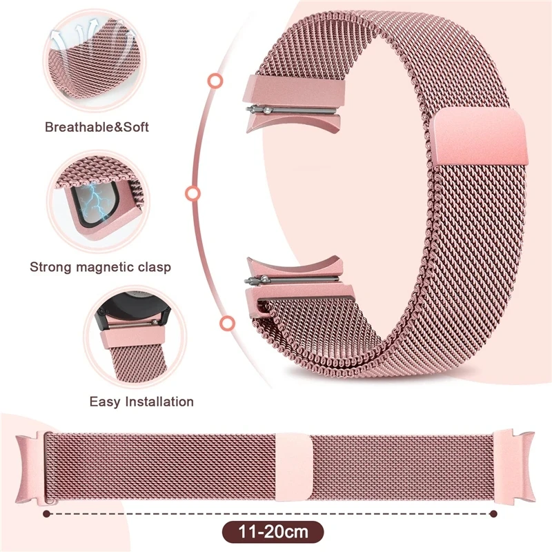 Correa Milanese Loop para Samsung Galaxy Watch 7/ 6/4/5 pro 44mm 40mm 20mm pulsera sin huecos Galaxy Watch 4-6 classic 43mm 47mm