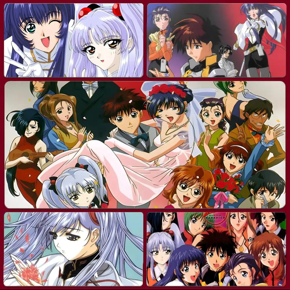 anime classic M-Martian Successor Nadesico Mouse Pad Large Gaming Mousepad with Stitched Edges Thickened Desk Mat PC