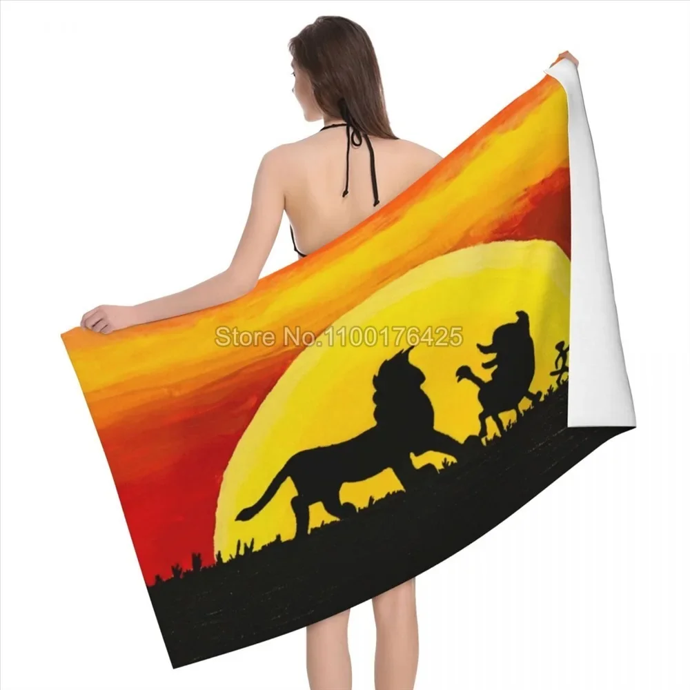 Il Re Leone Simba Asciugamano da bagno Bambini Bambini Ragazzi Cartoon Asciugamano da spiaggia Sport all\'aria aperta Campeggio Coperta portatile