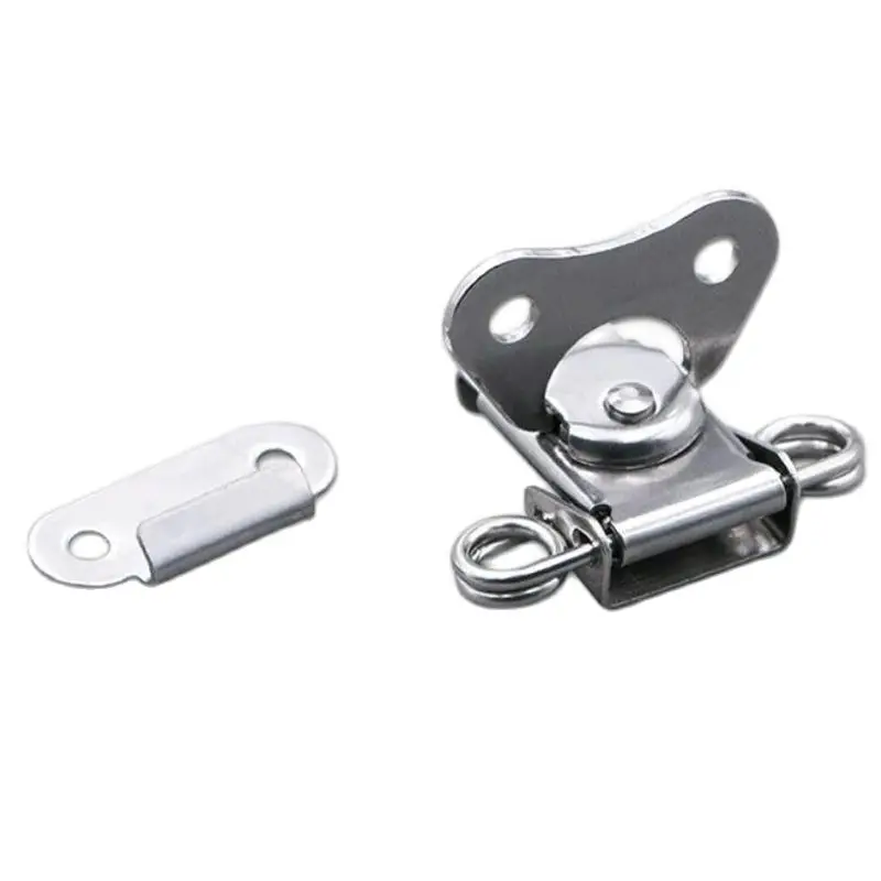 Stainless Steel Lauggle Butterfly Toggle Latch Catch Clamp Hasps Wooden Box Suitcase Flight Case Buckle Rotary Lock