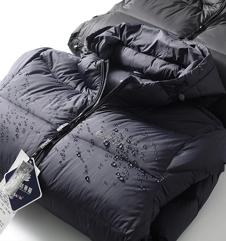 

Теплая мужская куртка с капюшоном из пуха, повседневная, модная, городская, стандартной длины, верхняя одежда для осени и зимы