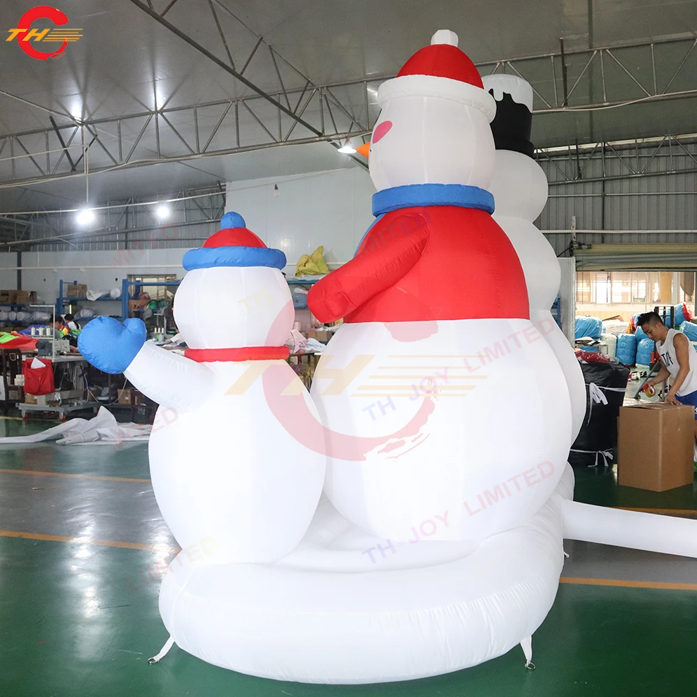 Fast Air Shipping 3m/4m/6m Giant Inflatable Snowman Families Cartoon Giant Christmas Santa‘s Cartoon for Yard Decoration on Sale