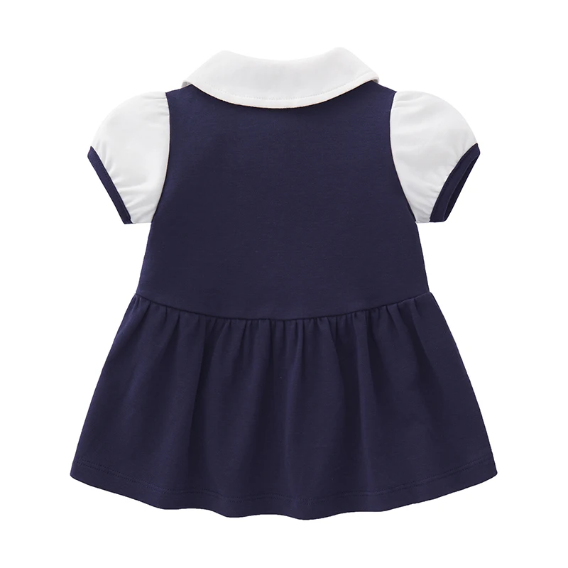 Infant summer dress new 2024 sweet princess dress preppy style fashionable short-sleeved dress girls princess dress kidsren\'s cl