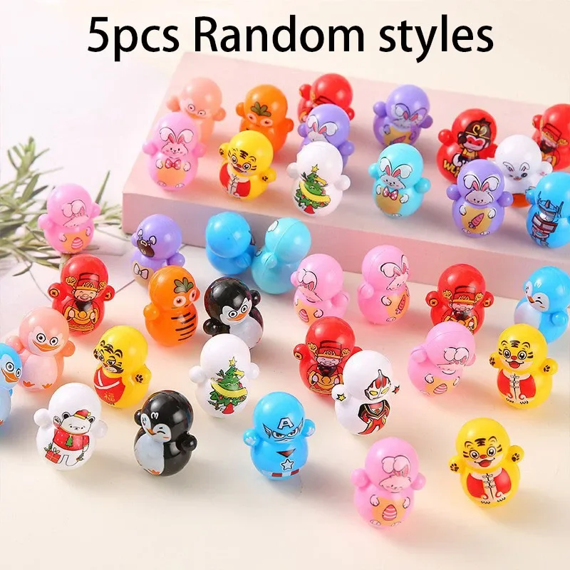 5/10pcs Cartoon shaped Tumbler Cat Self Hi Toy Automatic Rebound Rolling Teasing Ball Interactive Soothing Pet Supplies