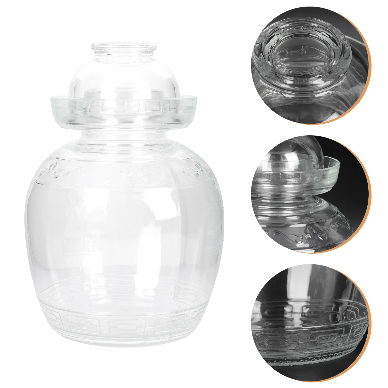 Kimchi Altar Practical Storage Tank Jar Pickle with Lid Filter Household Can Glass Food Wide Mouth Mason Jars