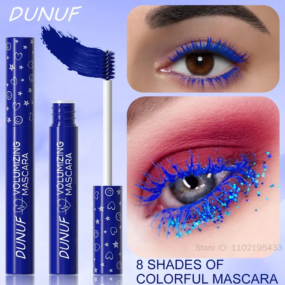 Colorful Curling Mascara Stage Makeup Waterproof Green Mascara Cream Blue Purple Curling Lengthen Quick Dry Eyelashes Extension