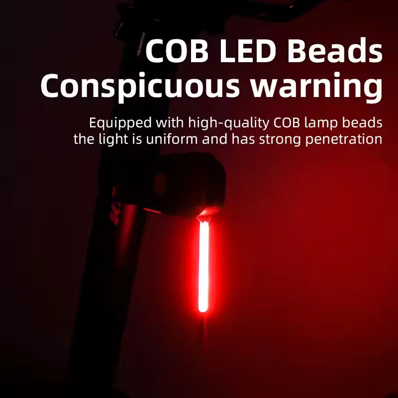 Bicycle Rear Lights Flowing Water Lamp Rechargeable Mountain Road Bike Cycling Tail Lights Waterproof LED Bike Flashing Lantern