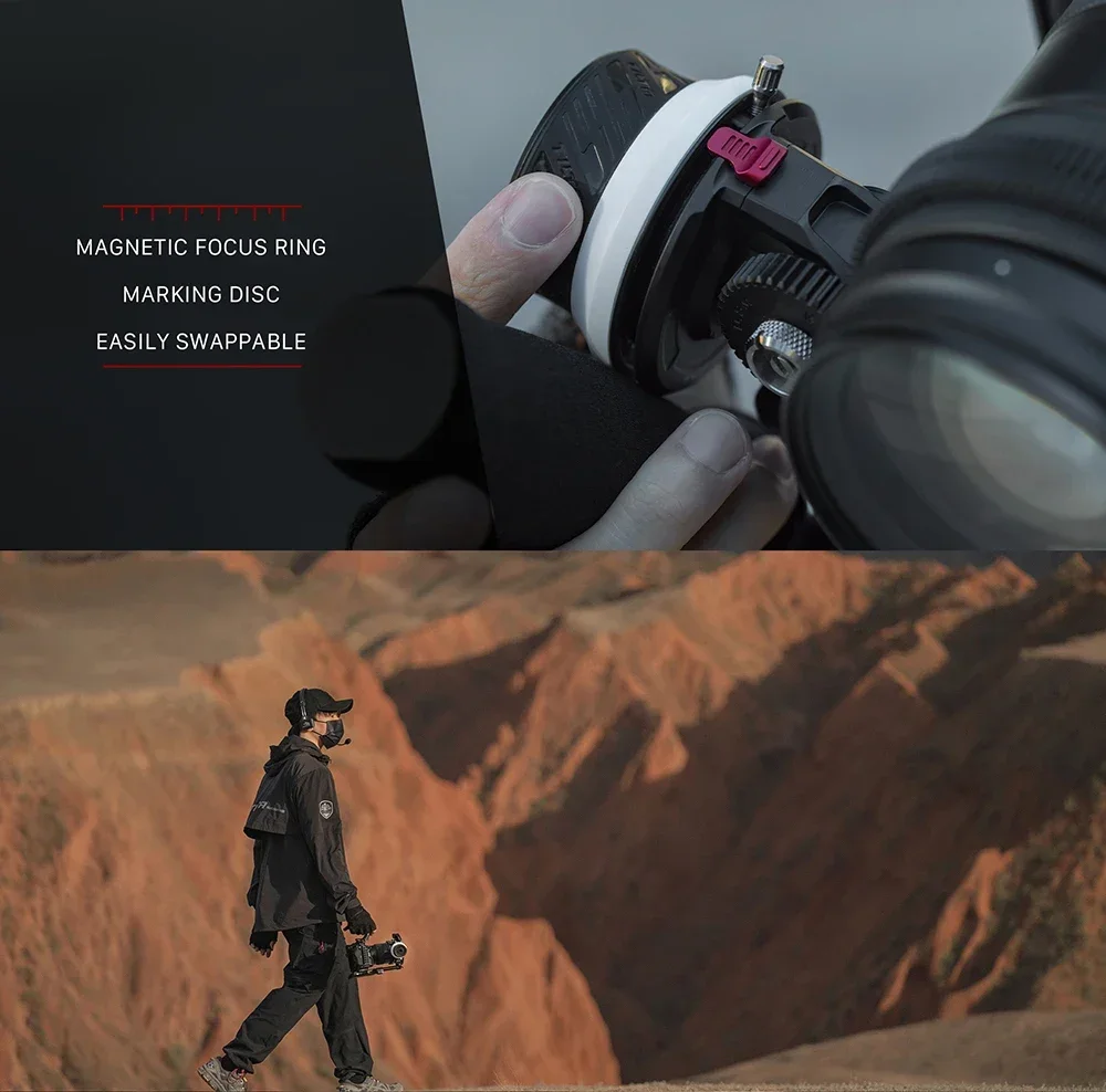 TILTA FF-T07 Mini Pocket Follow Focus 2.0 Zoom Control System for DSLR Sony A7M4 A7S3 FX3 FX30 C70 R5C GH6 BMPCC 46K Camera Cage