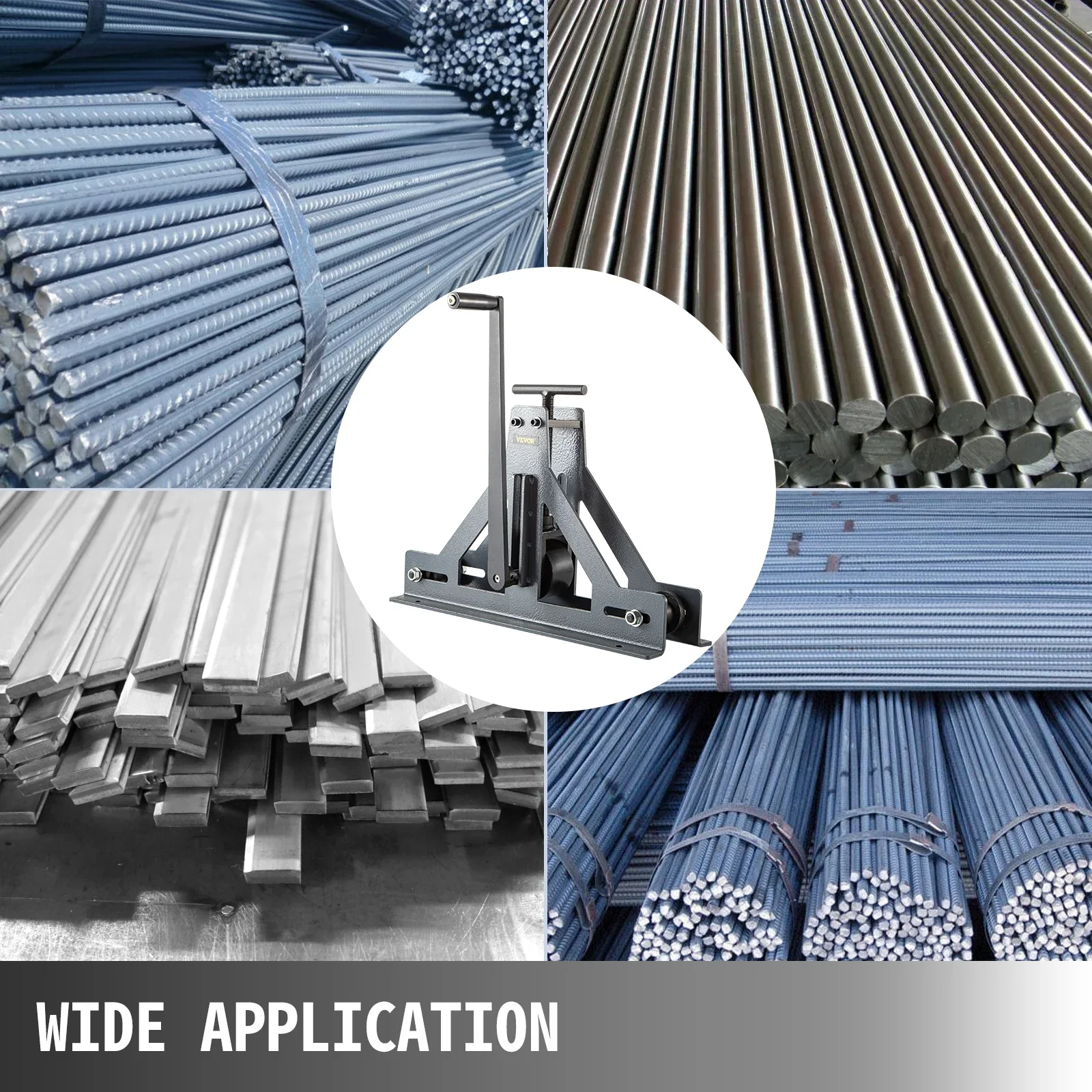 VEVOR piegatrice manuale a rulli per tubi 1-1/2in per acciaio dolce Cooper regolabile manuale quadrato e rettangolare strumento di piegatura per tubi