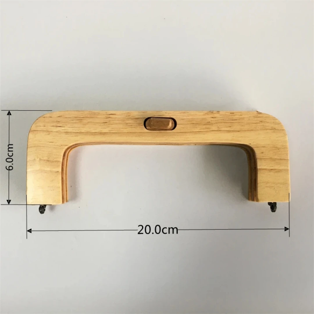 20cm Wood Purse Frame Bag Clasp DIY  Accessories Handmade Sewing Hardware Bag Fixing Screws Bag Lock Antique Women Handbag Trend