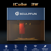 Sculpfun iCube 5W Laser Engraver APP BT Connect with Smoke Filter Temperature Alarm Ultra Fine 0.02mm Laser Spot 130x130mm