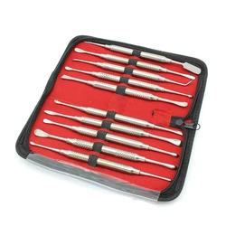 10pcs/set Double Ends Dental Implant Periosteal Elevator Tool for Retracting Separator Dental Surgical Supplies
