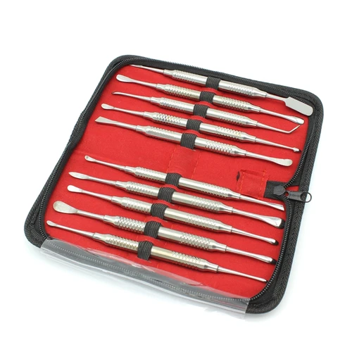 10 unids/set herramienta de elevación periosteal de implante Dental de doble extremo para separador retráctil suministros quirúrgicos dentales