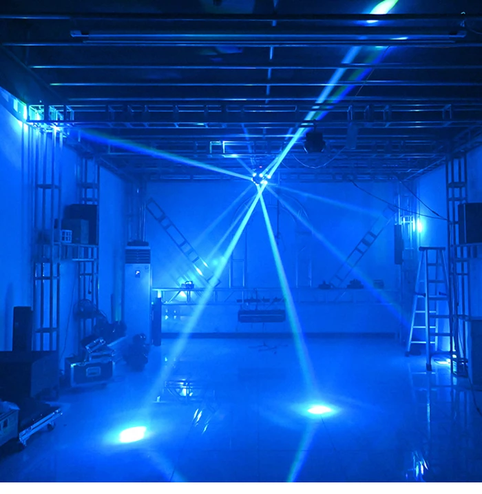12 x 10 W, 3 Köpfe, stufenlos rotierendes Moving-Head-Licht mit RGG-Laserlicht für DJ, Disco, Bühne, Hochzeit, Musik, Party, Bar – Detail 6