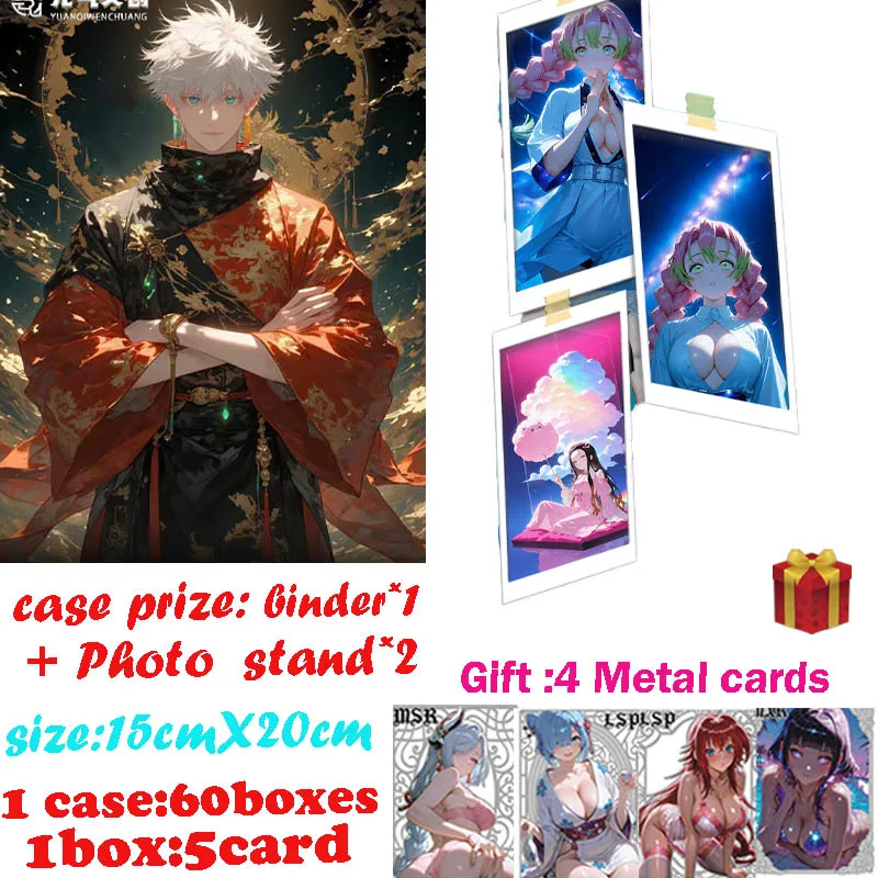 

New YUANQIWENCHUANG Jujutsu Kaisen&Demon Slayer A5 Board Gojo Satoru Nanami Hobby Collection Cards Doujin Box Kids Toys Gifts