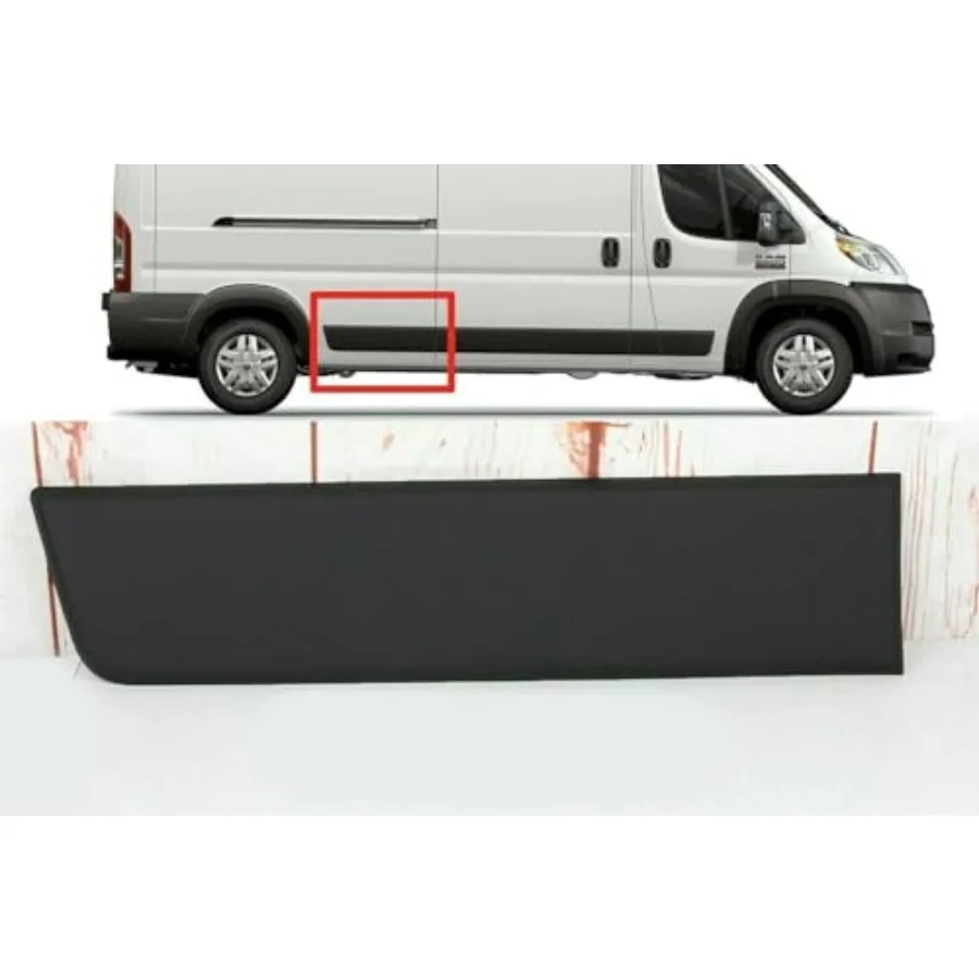 

Right Passenger Side Trim Molding Cover for RAM PROMASTER 2019-2025 Black Quarter Panel Long Wheel Base