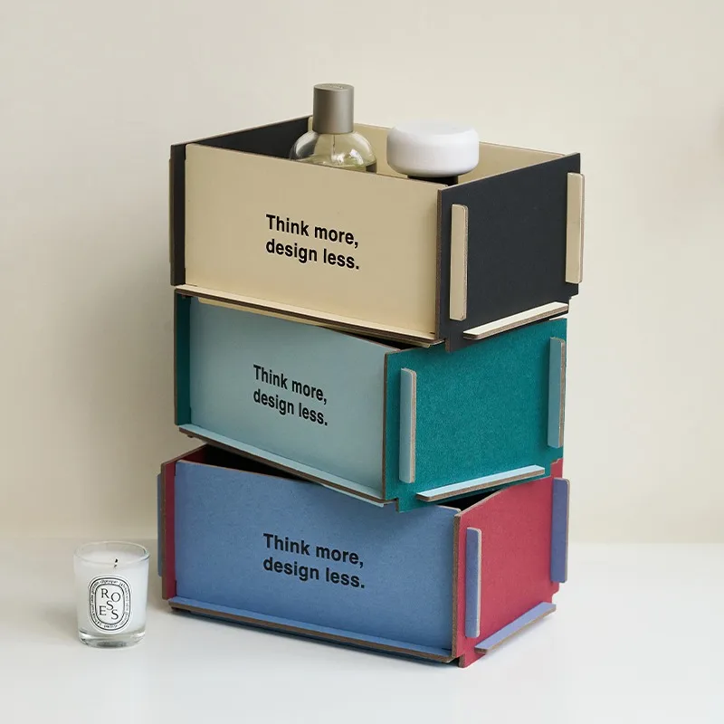 

Desktop Removable Storage Box Paper Color Household Dresser Sundries Finishing Cosmetics Storage Boxs Organizador Maquillaje