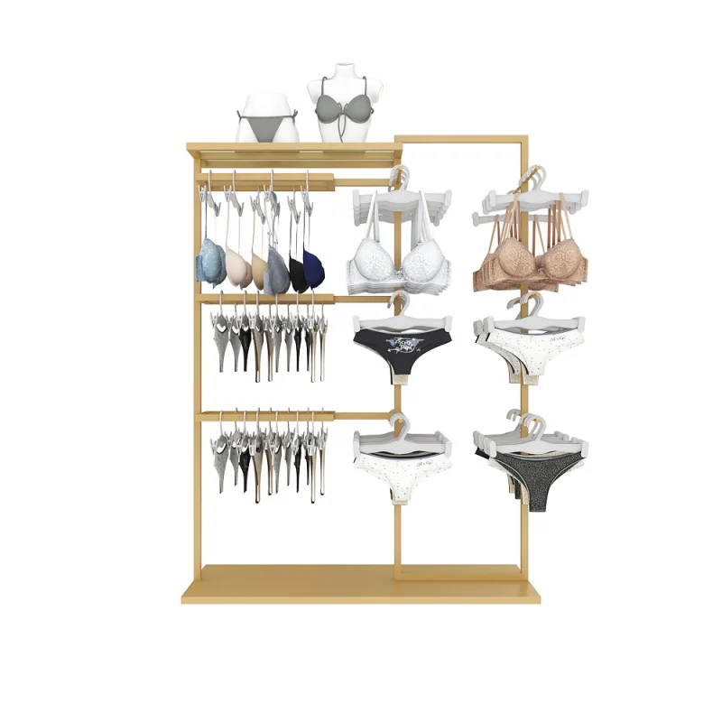 custom.New bra underwear store fixture swimwear shop design metal paint retail lingerie display rack