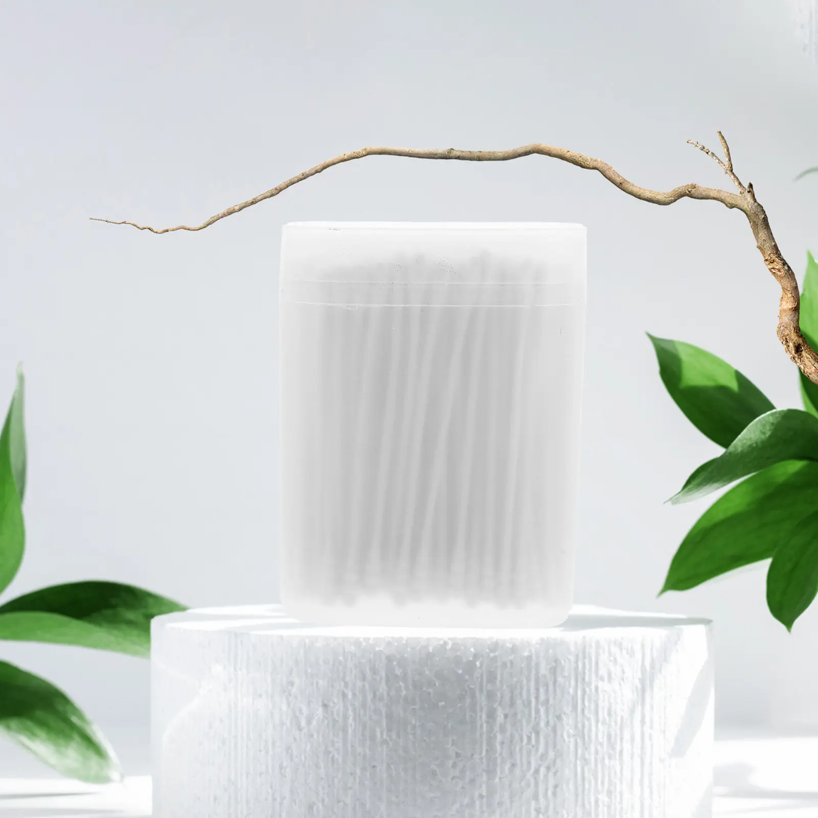 

200Pcs Baby Cotton Swabs 74Mm White Double Headed Spiral and Ellipse for Newborn Ear Care Wound Cleaning Makeup Application