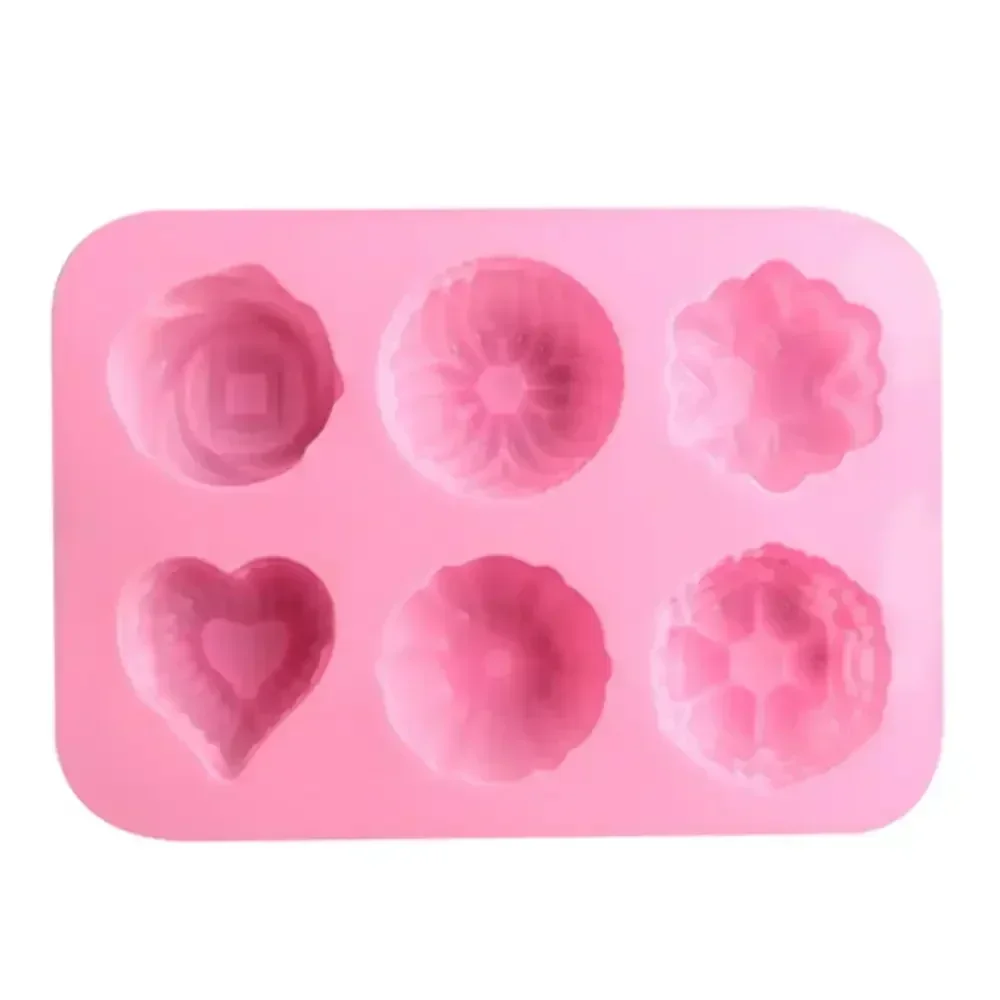 

YUEHAO Kitchen Gadgets Cookie Cake Silicone Baking Love Decor Flowers Muffin Chocolate Star Mould Mold Cake Mould Cake Pink