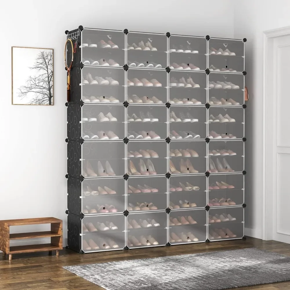 Portable Shoe Rack Manager, 72 Pairs of Covered Shoe Racks for Shoe Storage Space on The 12th Floor of The Closet Entrance