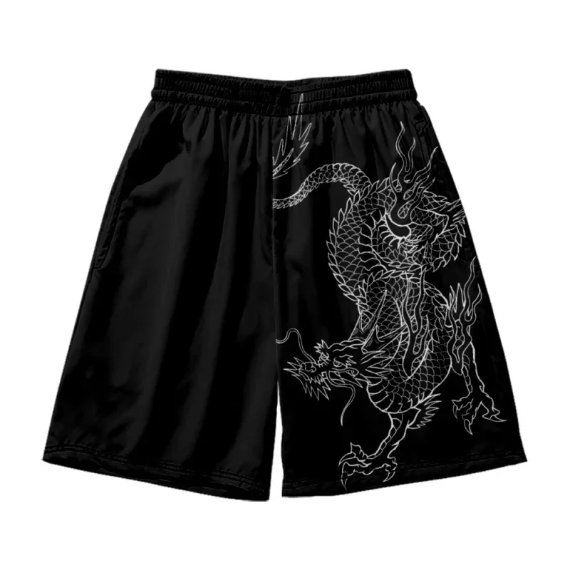 Chinese Dragon shorts Boys Sports Shorts Fitness Basketball Beach Pants Travel College Casual Gym Shorts