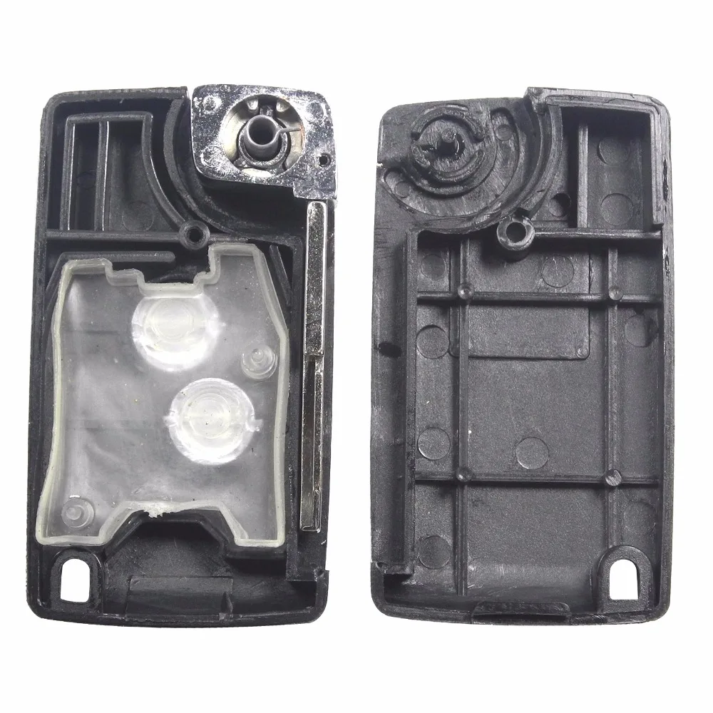 Jingyuqin Modificato 2 Bottoni Chiave Pieghevole Custodia A Distanza Per Peugeot 206 207 306 406 Citroen Auto Flip Chiave Borsette Fob Sostituzione