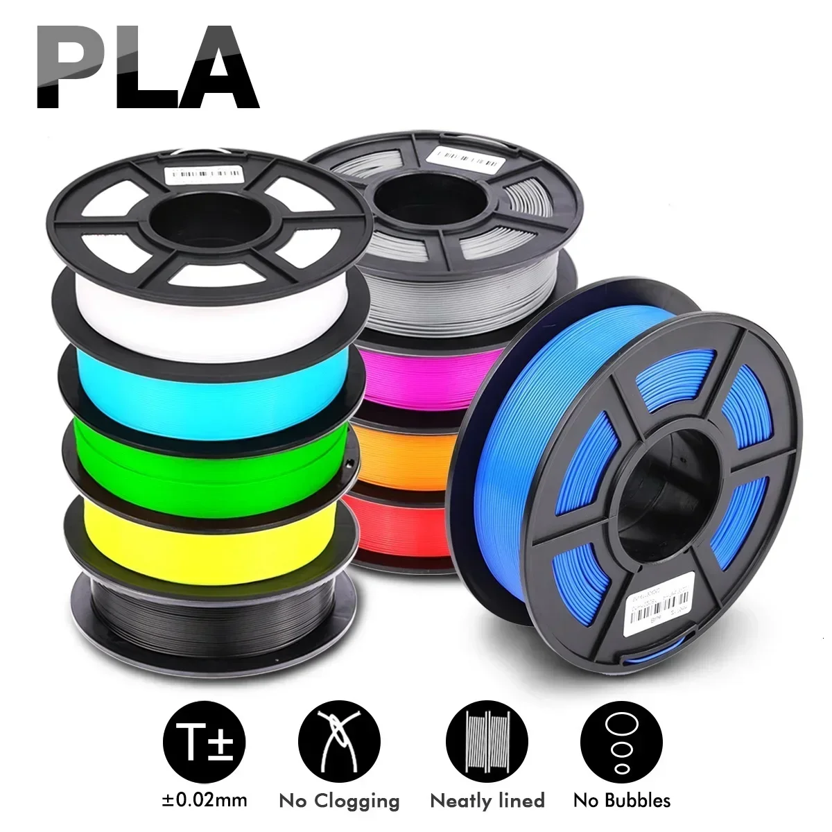 Neu! PLA-Filament 10 kg 3D-Drucker-Filament PETG 1 kg/Rolle 1,75 mm ± 0,02 mm 100 % Filament-Linie ordentlich FDM-Druckmaterialien