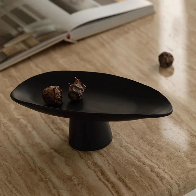 Resin Dry Fruit Tray Dessert Trays High Leg Fruit Plate Cake Trays Creative Snack Storage Tray Decorative Household Products