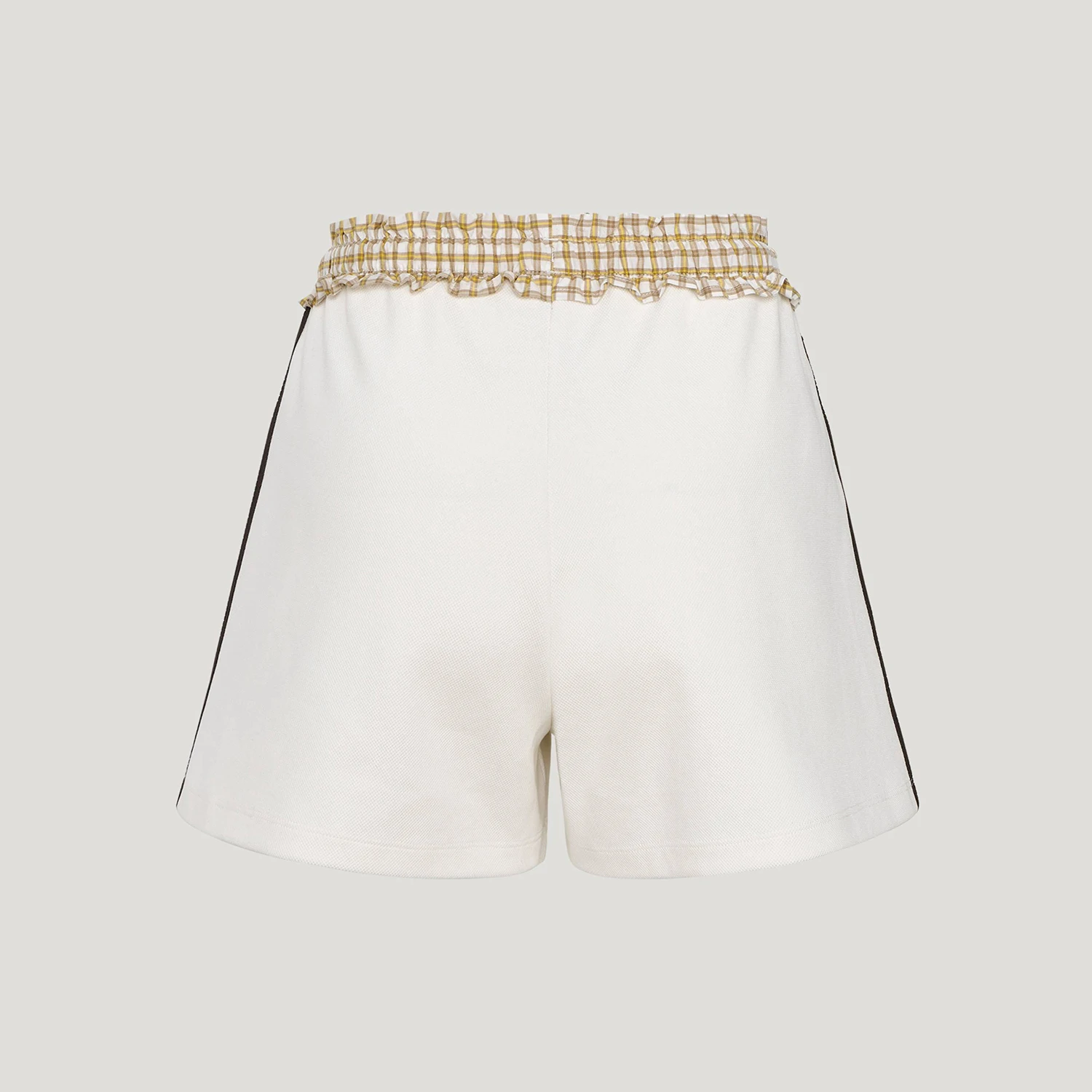 Adidas genuine clover women's casual plaid patchwork sports shorts KU9395