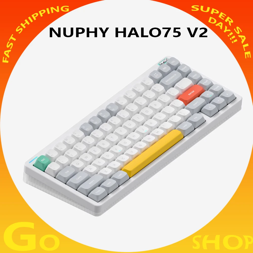 

Nuphy Halo75 V2 Mechanical Keyboard Three Mode Hot Swap Wireless Gaming Keyboard Gasket Support Via/Qmk Pc Gamer Accessories Mac