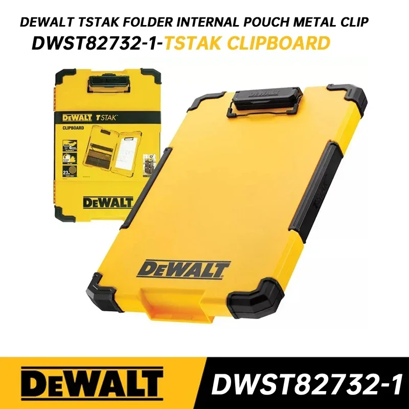 

DEWALT TSTAK Clipboard Organiser LED Light Internal Pouch Metal Clip DWST82732-1 Dewalt Folder