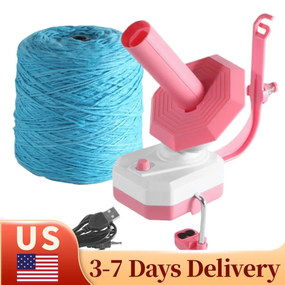 

Yarn Winder Electric Yarn Ball Winder USB Plug In Crochet Yarn Winder Cake Dispenser Electric Spooler for Knitting Enthusiast