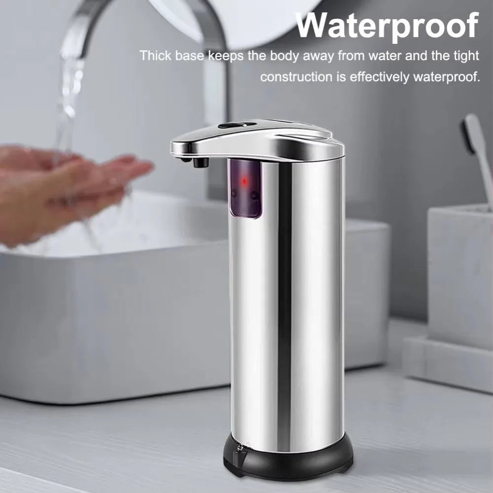 

Touchless Smart Induction Soap Dispenser Stainless Steel Large Capacity Automatic Soap Dispenser Sensor Technology