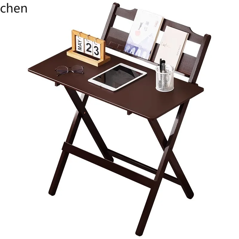 ZML Folding Desk Computer Desk Dormitory Flat Bedroom Extendable Folding Table