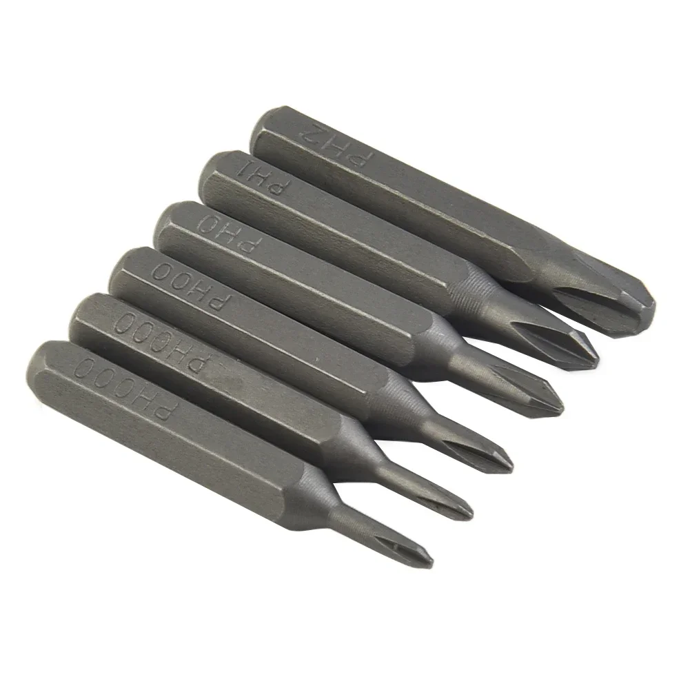 5Pcs Screwdriver Bit H4×28mm Cross Screwdriver Magnetic Bits PH0000 PH000 PH00 PH0 PH1 PH2 4mm Hex Shank Nutdrivers Hand Tools