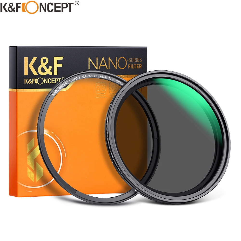 K&F Concept Magnetic ND2-ND32 Fader ND Filter Lens Neutral Density Variable Multiple Layer Coated 49mm 52mm 58mm 62mm 67mm 77mm