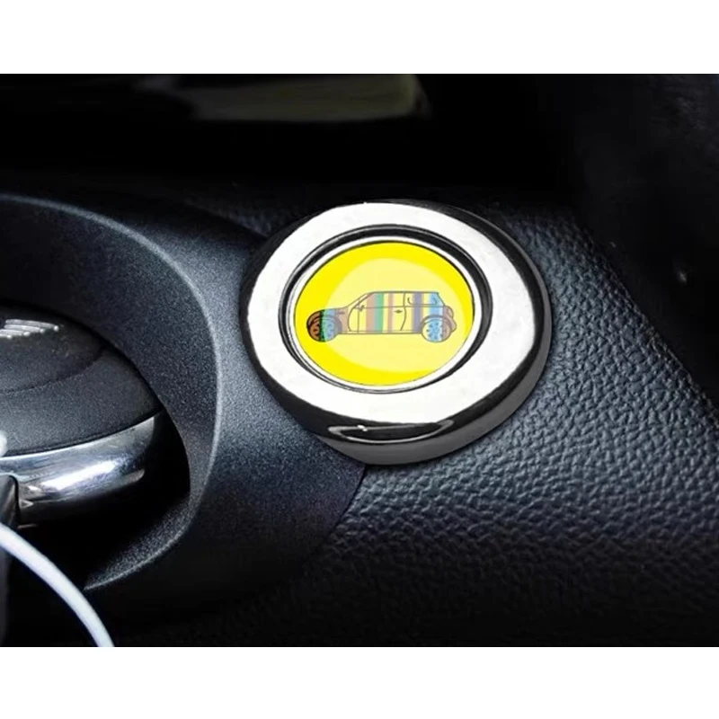 3D Metal Car One-click Start Button Cover Stickers For MINI Cooper R55 R56 R57 R58 R59 R60 Auto Interior Decoration Accessories