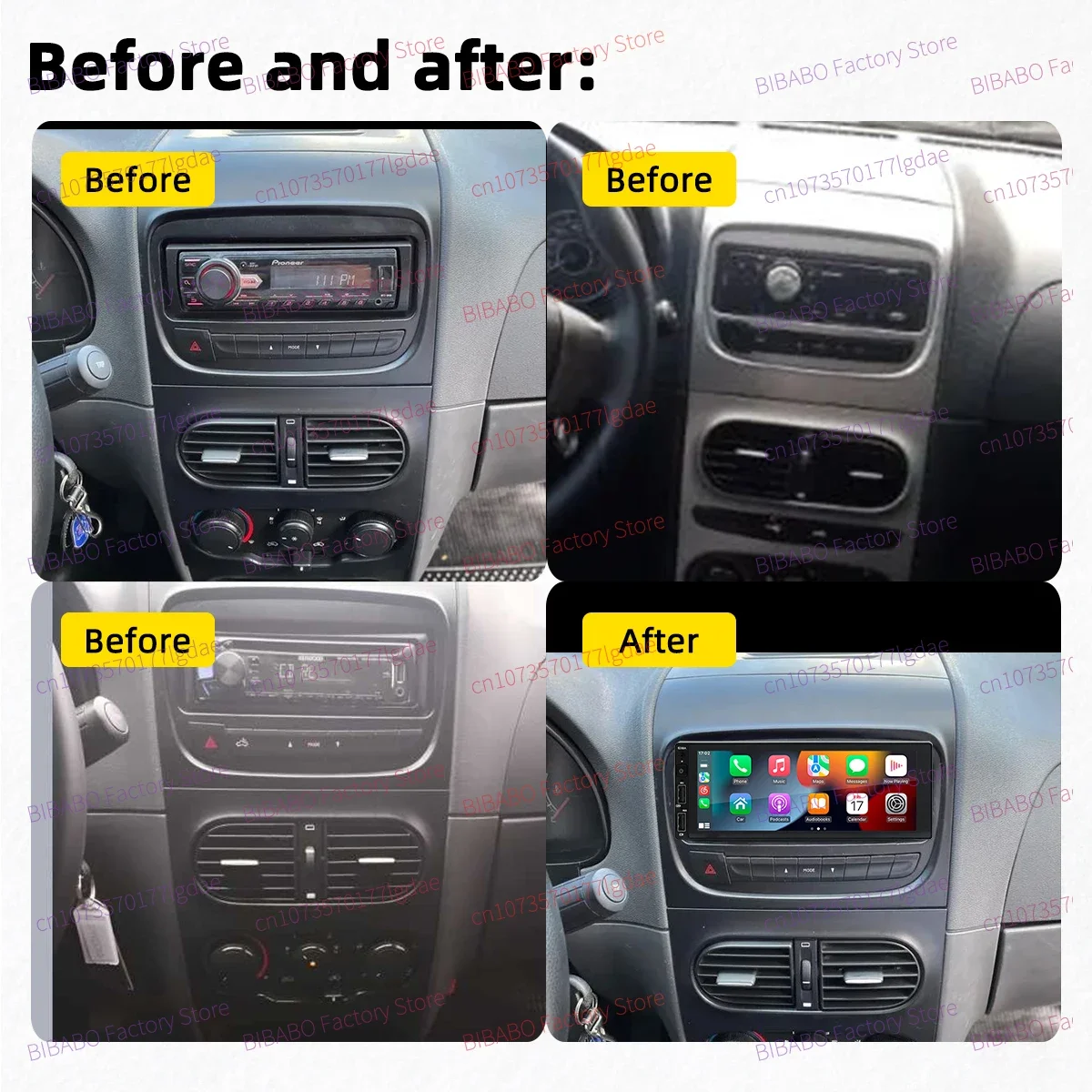 Android Car Multimedia for Fiat Strada 2013-2019 6.86 Inch Screen 1Din Radio Stereo Head Unit Carplay Android Auto Autoradio GPS