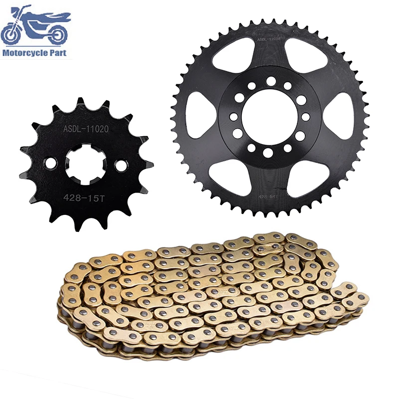 428 Chain 15T 45T Motorcycle Drive Chain Front and Rear Sprocket Kit For YAMAHA DT125 DT 125 1974-1976 AG200 AG 200 XT200 XT 200