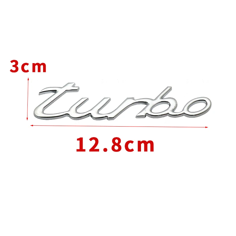 3D Metal turbo Letter Logo Emblem Badge Car Sticker Auto posteriore tronco decalcomanie decorazione accessori